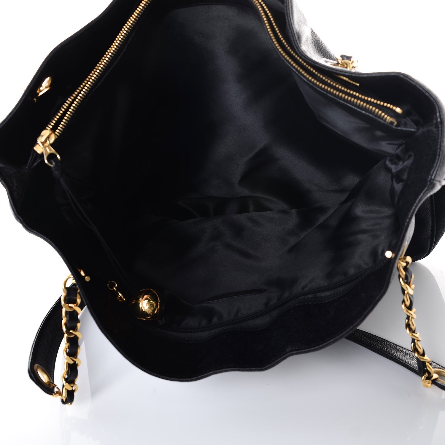 Chanel Caviar Large CC Shoulder Bag Black 6 of 7