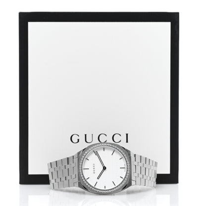 Gucci Stainless Steel Diamond Bezel 34mm 25H Quartz Watch 5 of 5