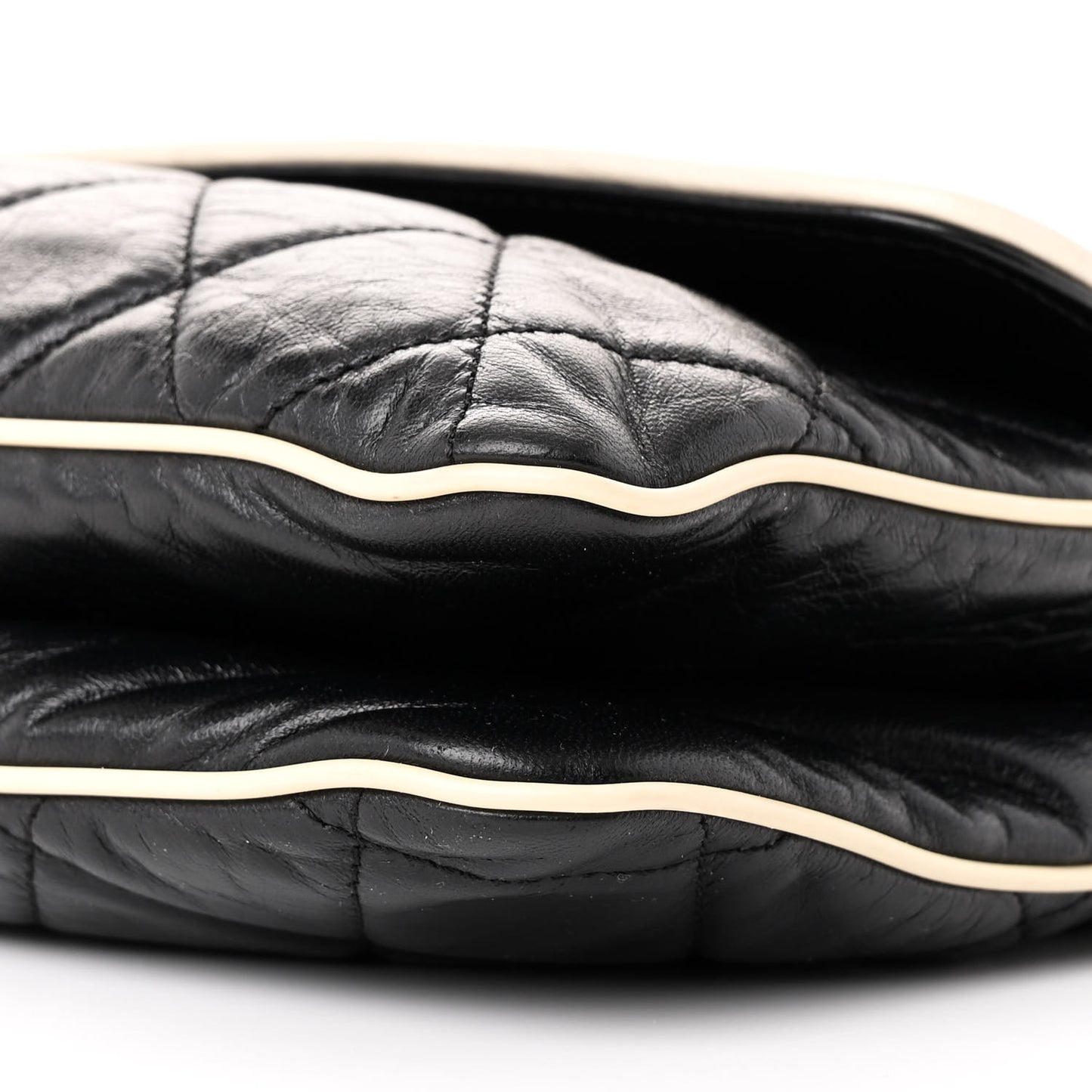 Lambskin East West Mademoiselle Flap Black
