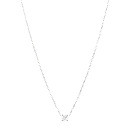 Cartier 18K White Gold Diamond .30ct C De Cartier Pendant Necklace 1 of 5
