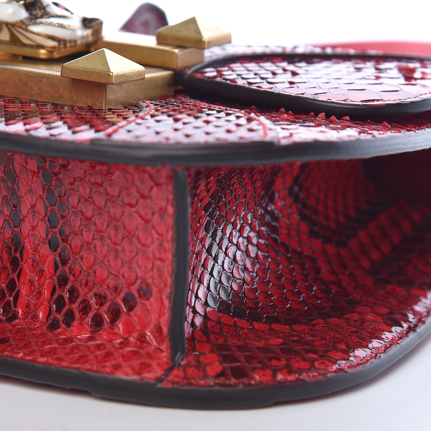 Gucci Elaphe Radiata Small Osiride Shoulder Bag Hibiscus Red 10 of 10