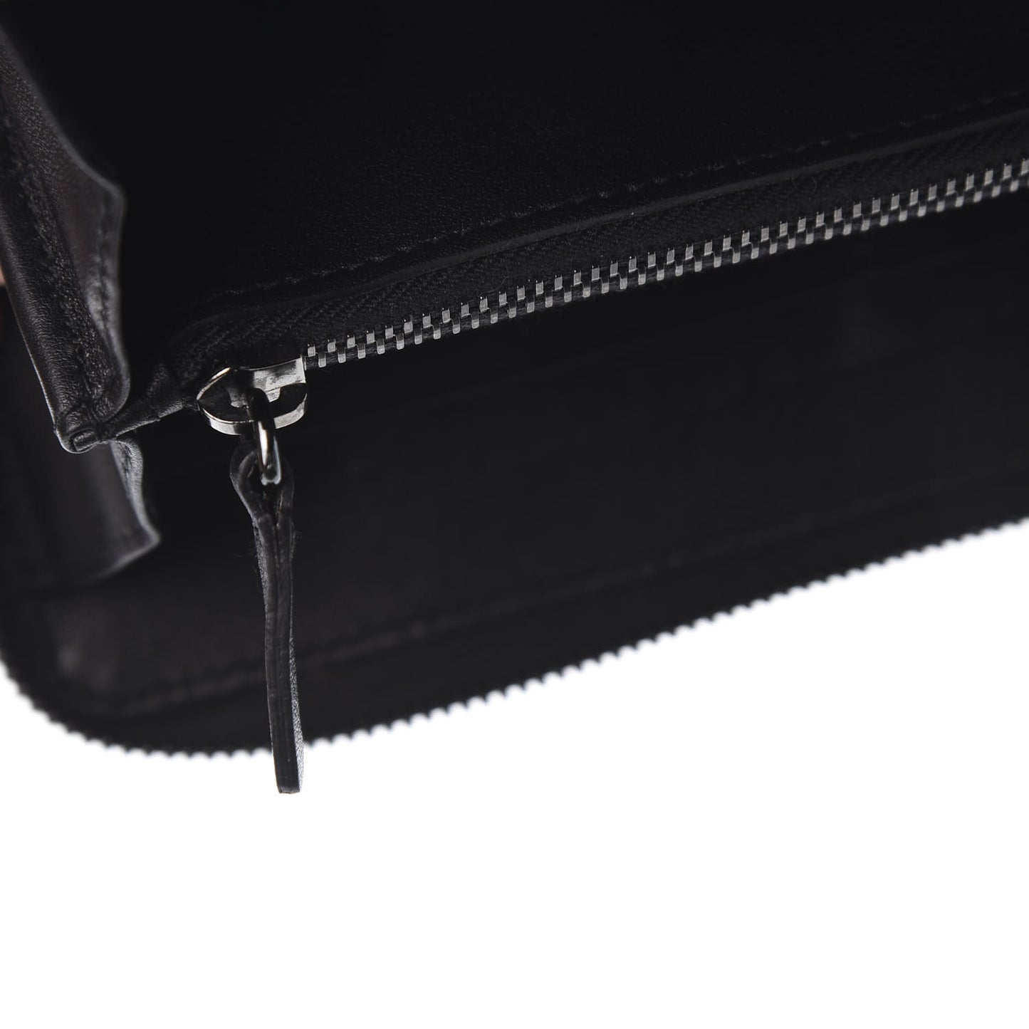 Calfskin Rockstud All Over Zip Around Wallet Black