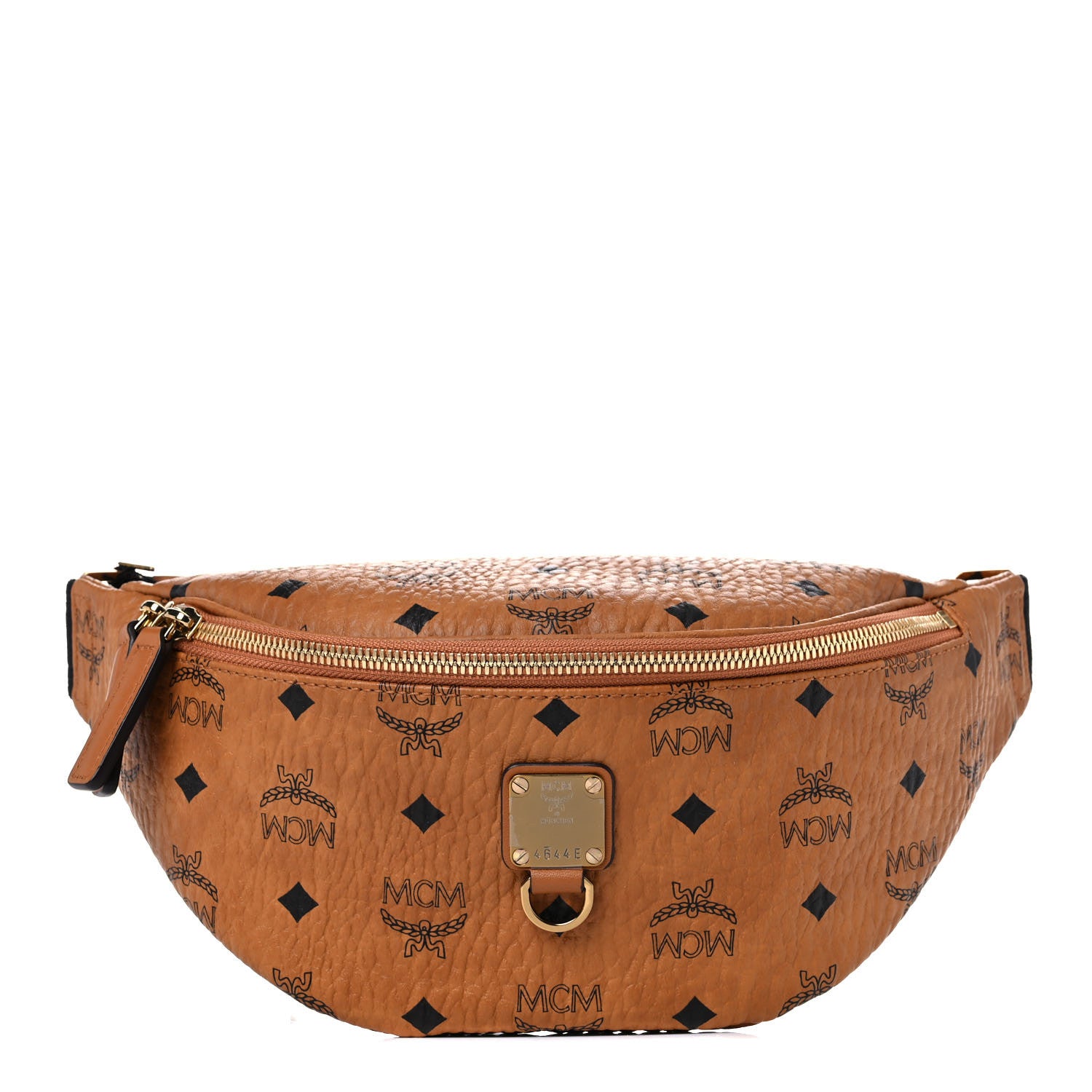 MCM Visetos Medium Fusten Belt Bag Cognac 1 of 9