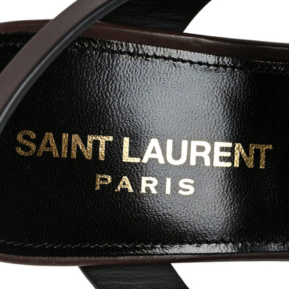 Saint Laurent Calfskin Cassandra 75 Sandals 38 Moro 7 of 10