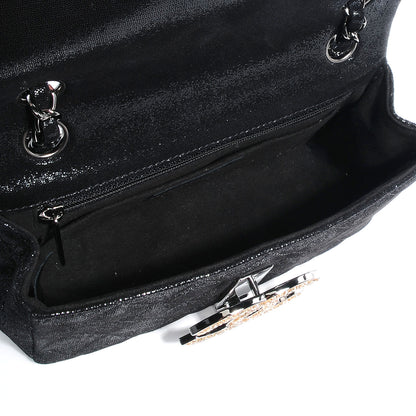 Chanel Sequin Goatskin Crystal CC Mini Flap Black 6 of 8