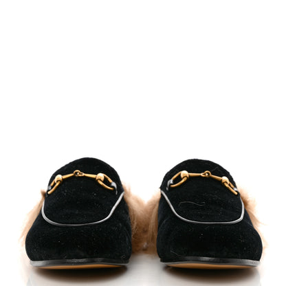 Gucci Velvet Fur Womens Princetown Slippers 36 Black 2 of 8