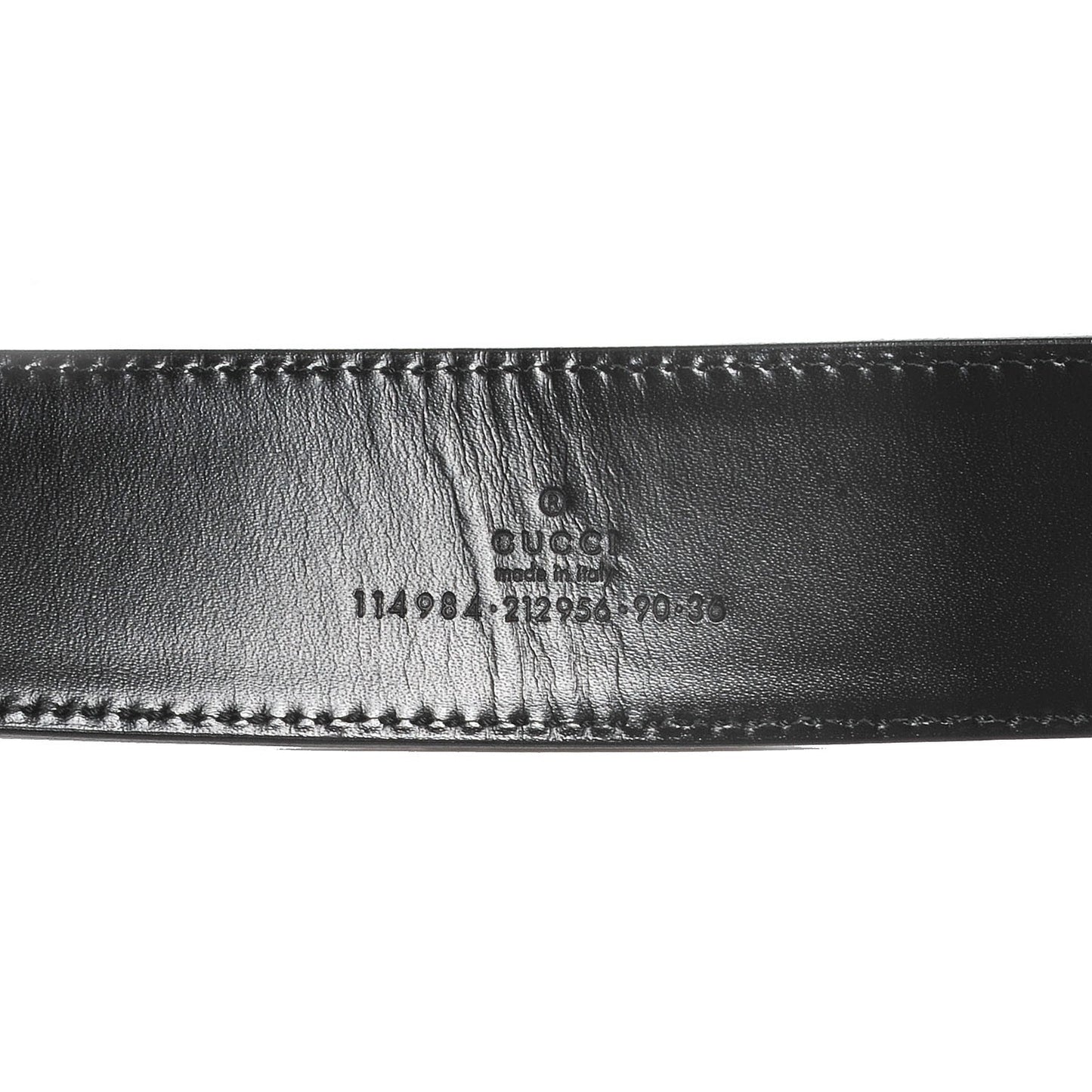 Leather Web Interlocking G Belt 90 36 Black