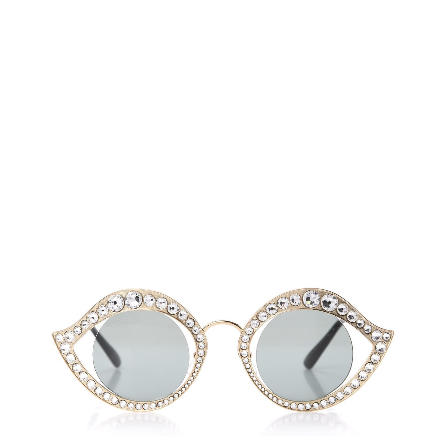 Metal Crystal Cat Eye Sunglasses GG0046S Gold