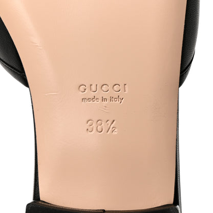 Gucci Nappa Horsebit Flat Slide Sandals 38.5 Black 8 of 9