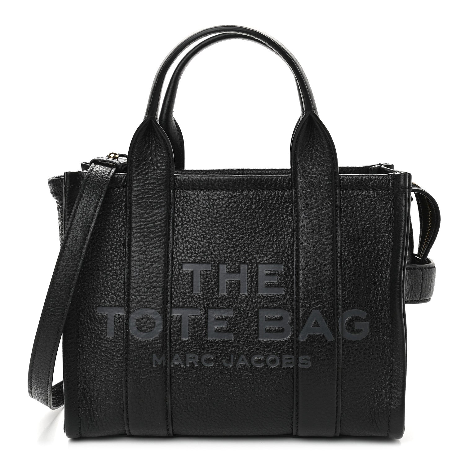 Marc Jacobs Grained Calfskin Small The Tote Bag Black 1 of 10