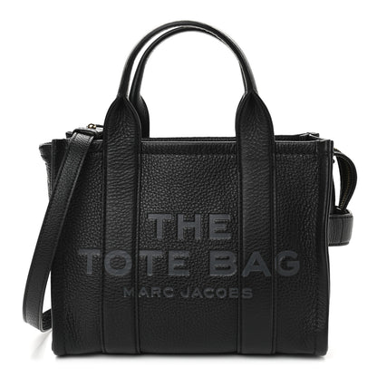 Marc Jacobs Grained Calfskin Small The Tote Bag Black 1 of 10