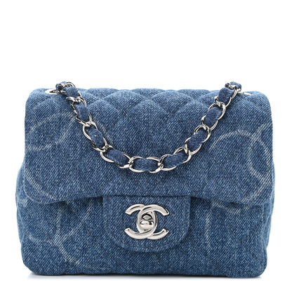 Chanel Denim CC Quilted Mini Square Flap Blue 1 of 11