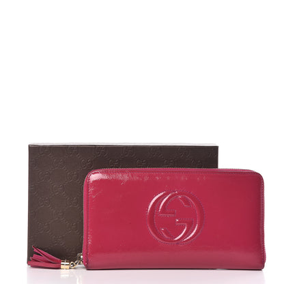 Gucci Patent Soho Zip Around Wallet Bright Bougainvillea 11 of 11