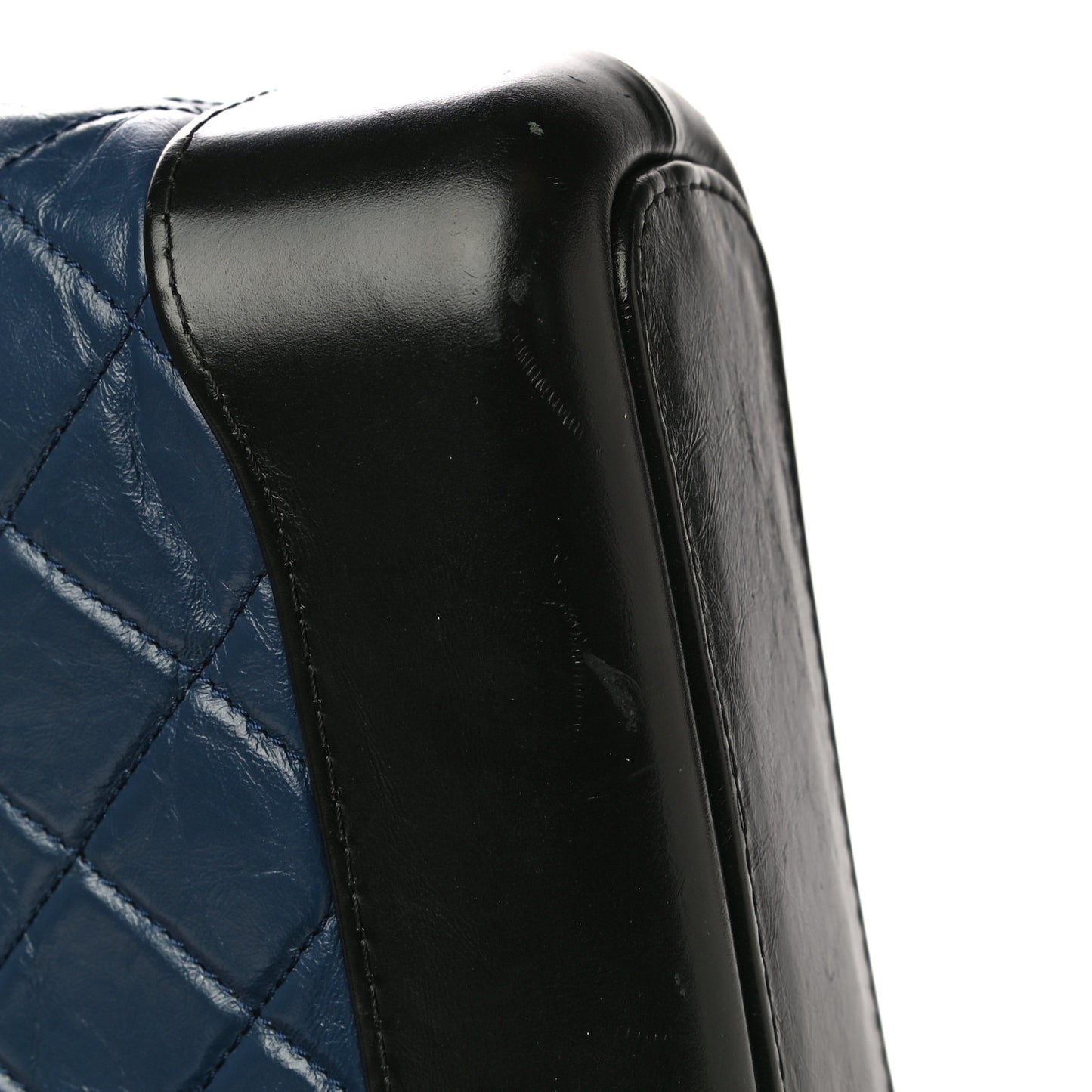 Aged Calfskin Quilted Small Gabrielle Hobo Navy Black