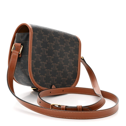 Celine Triomphe Canvas Medium Folco Bag Tan 3 of 11