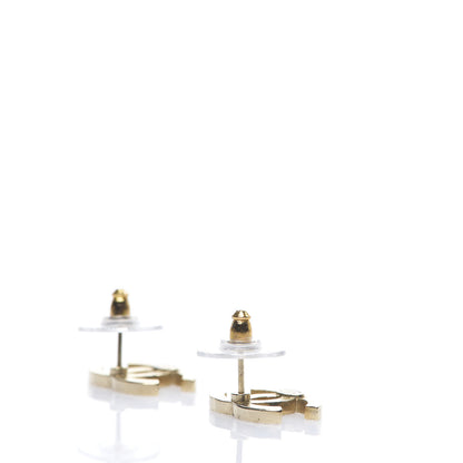 Chanel Crystal CC Earrings Gold 3 of 5