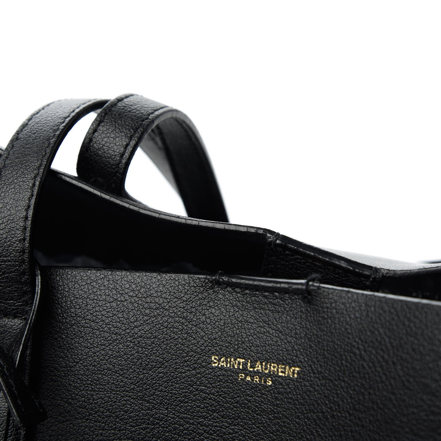 Saint Laurent Calfskin Large Shopping Tote Black 12 of 14
