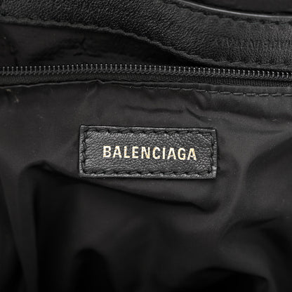 Balenciaga Sport Nylon Logo Embroidered S Wheel Backpack Black White 6 of 10