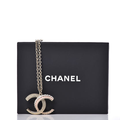 Chanel Enamel CC Necklace Gold Pink White 6 of 6