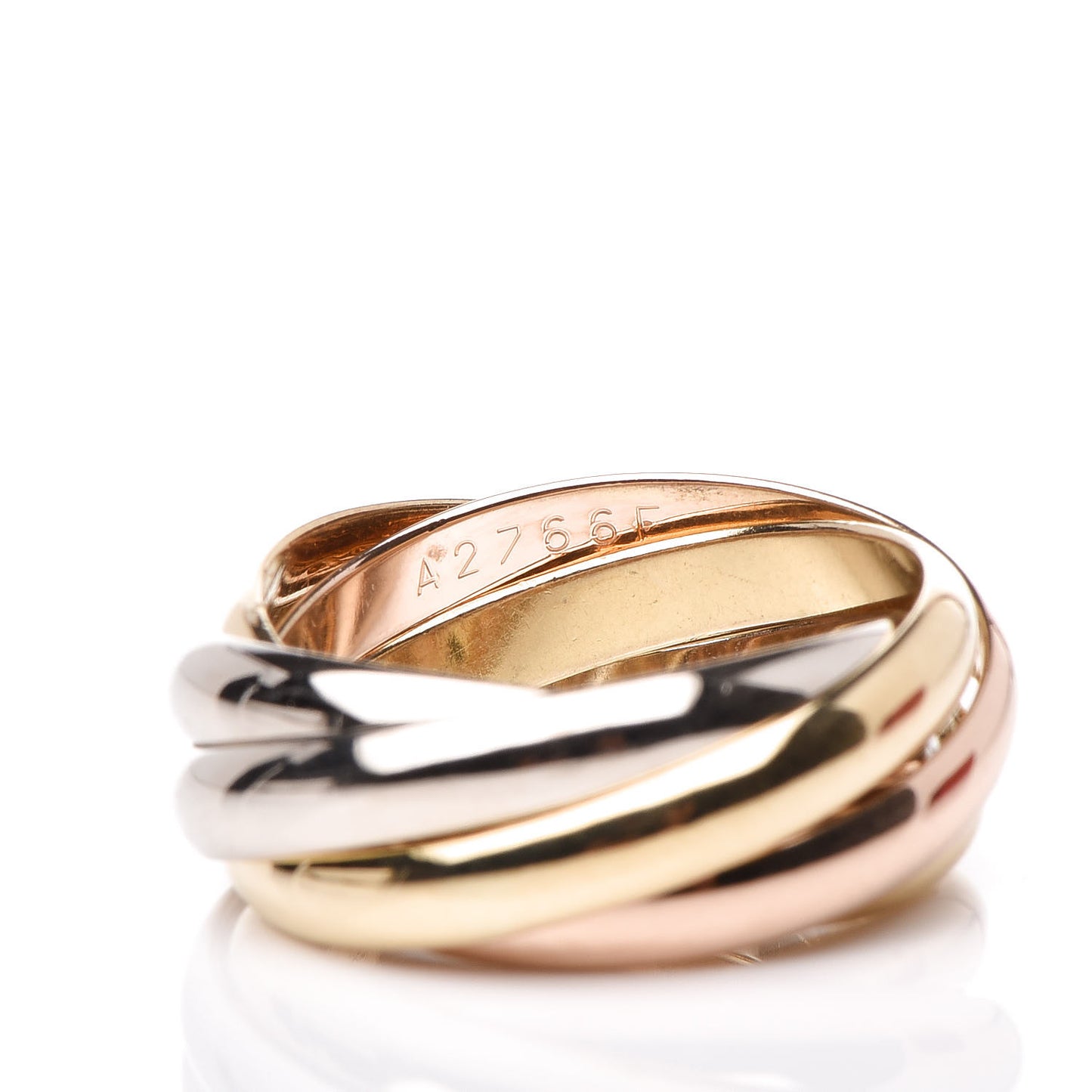 18K Pink Yellow White Gold Les Must De Trinity 5 Band Ring 49 4.75