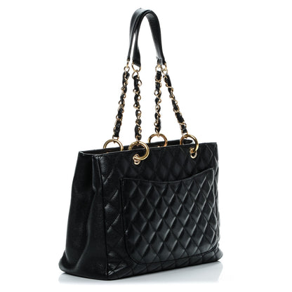 Chanel Caviar Quilted Grand Shopping Tote GST Black 3 of 11