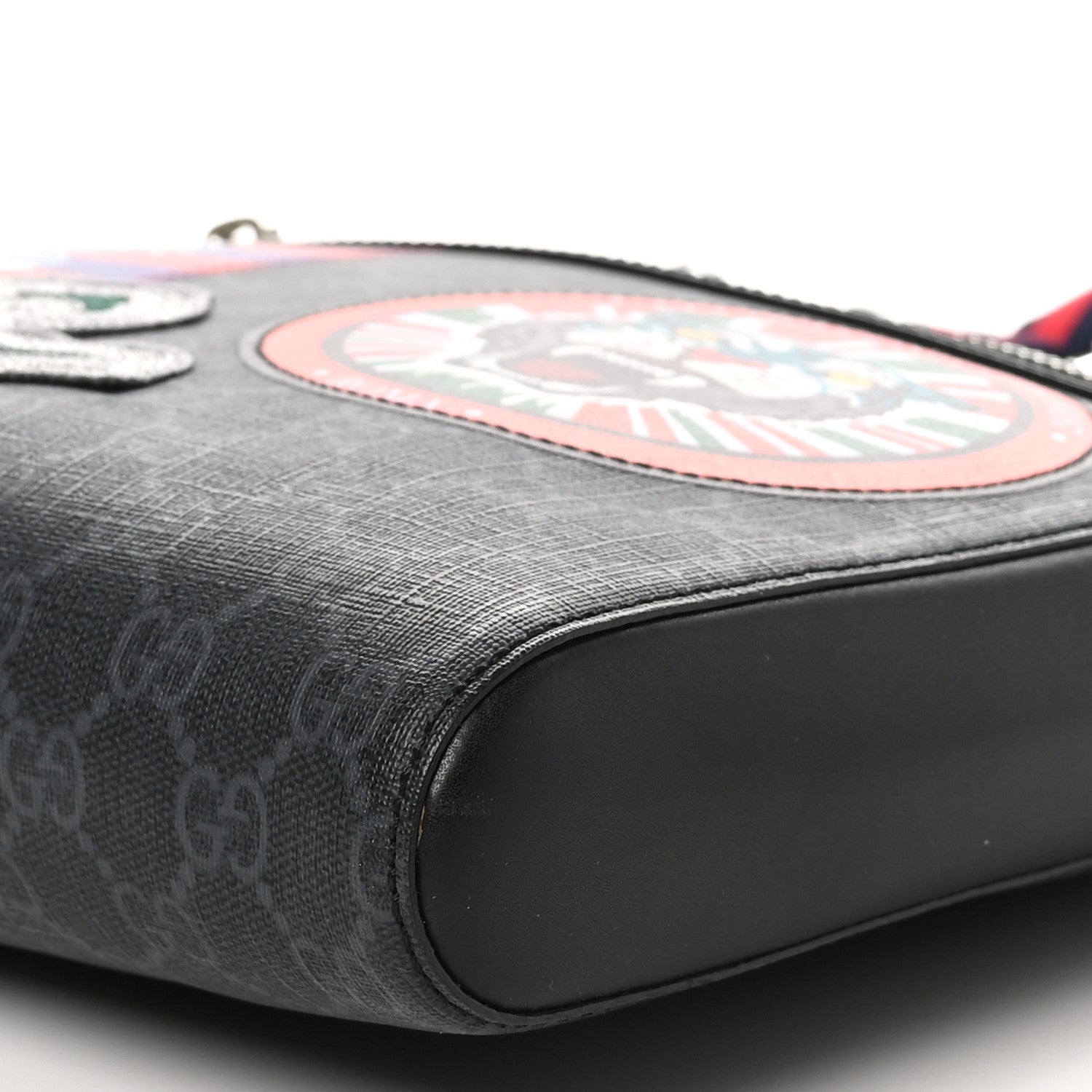 Gucci GG Supreme Monogram Night Courrier Flat Messenger Bag Black Multicolor 10 of 10