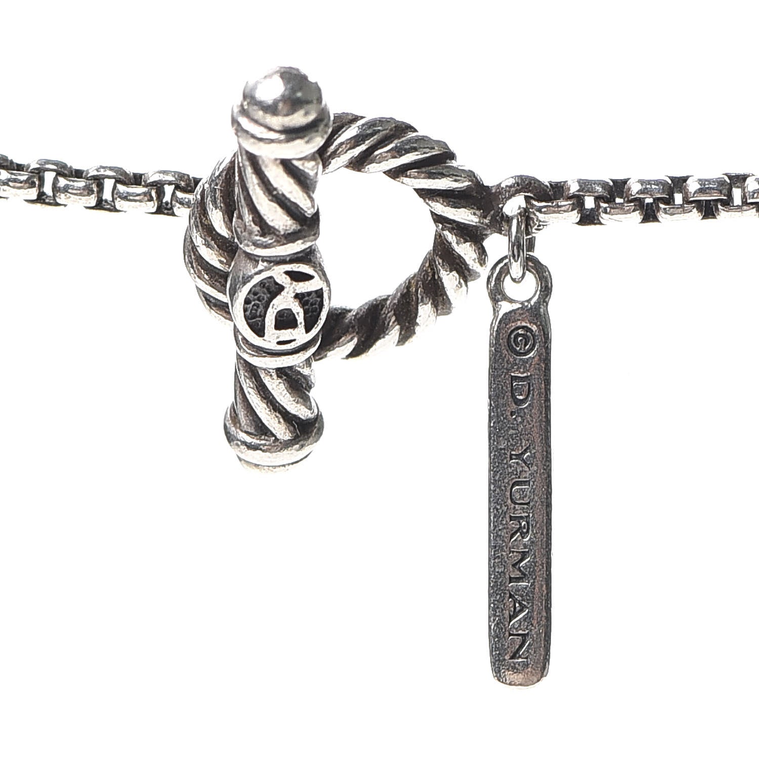 David Yurman Sterling Silver Pearl Quatrefoil Bead Long Chain Necklace 5 of 5