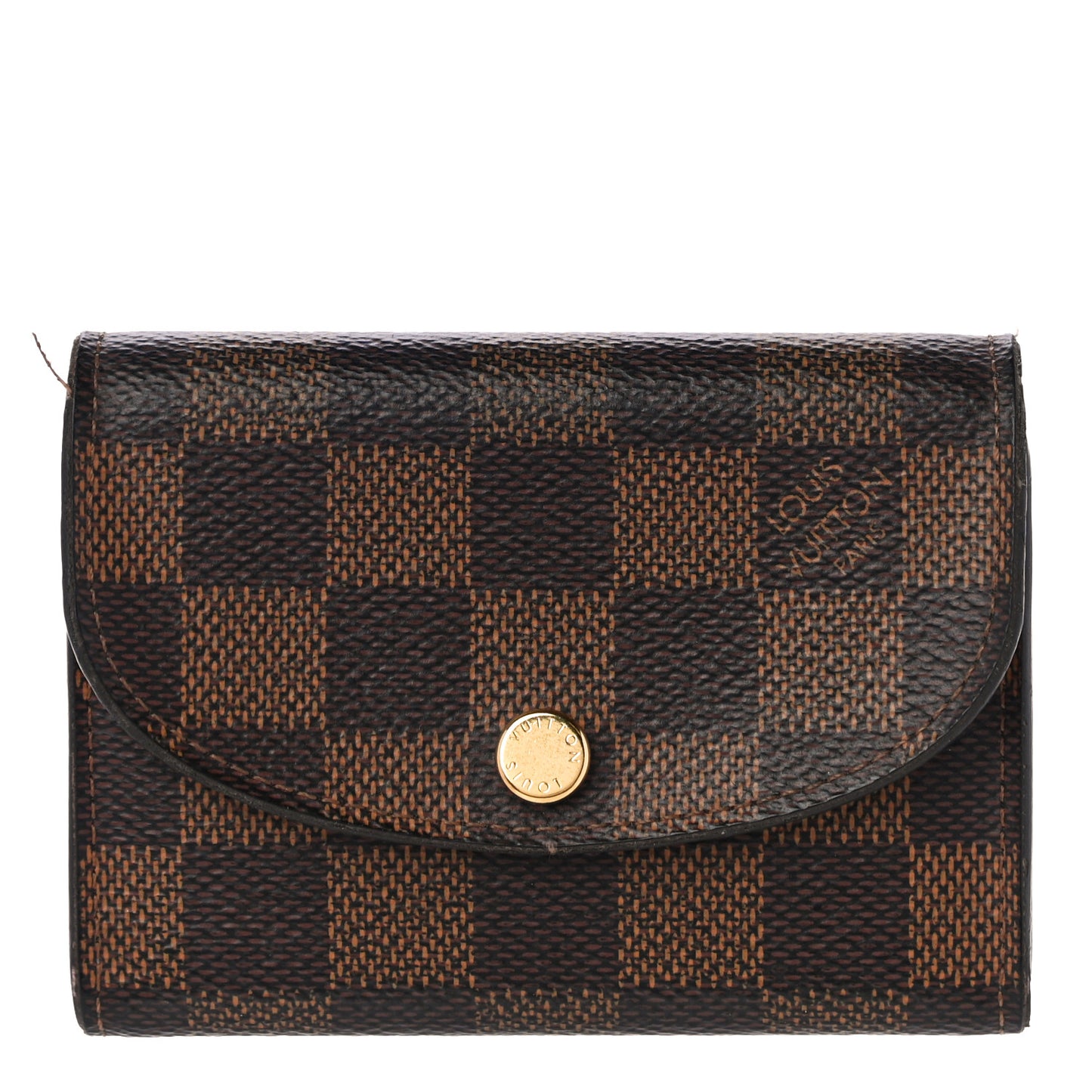 Damier Ebene Rosalie Coin Purse Rose Ballerine