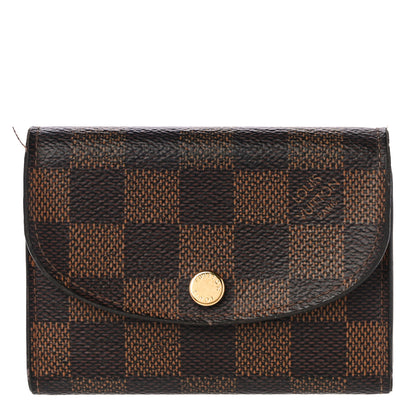 Louis Vuitton Damier Ebene Rosalie Coin Purse Rose Ballerine 1 of 14