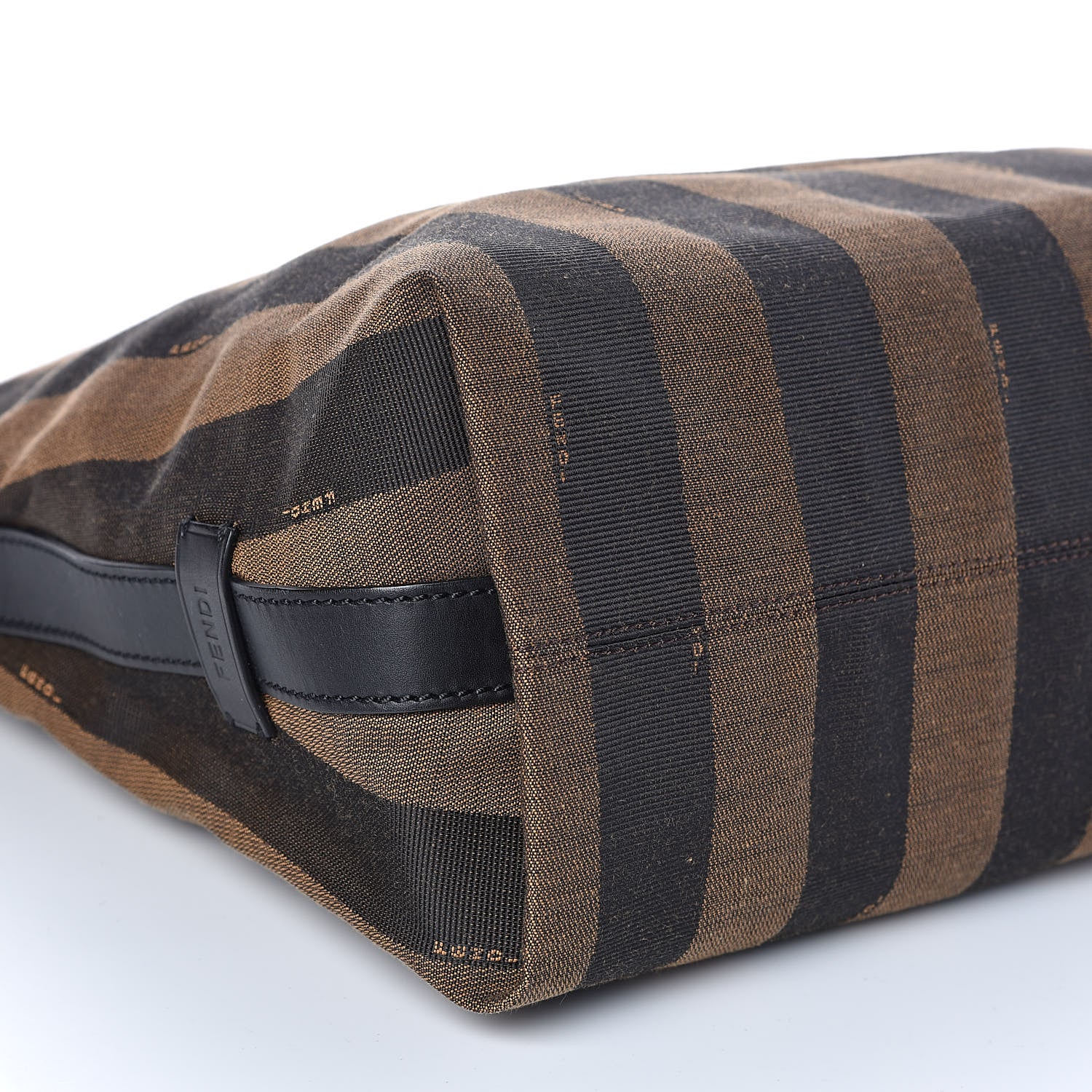 Fendi Pequin Cuoio Vegetale Medium Hobo Tobacco Rosso Black 8 of 10
