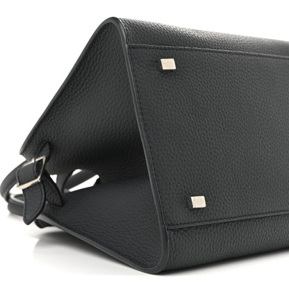 The Row Grained Calfskin Soft Margaux 10 Dark Navy 8 of 9