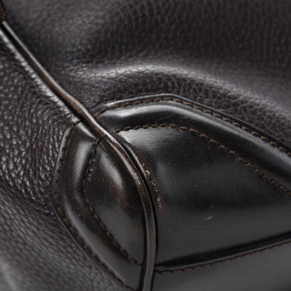 Burberry Grainy Calfskin Small Canterbury Tote Dark Chocolate 9 of 15