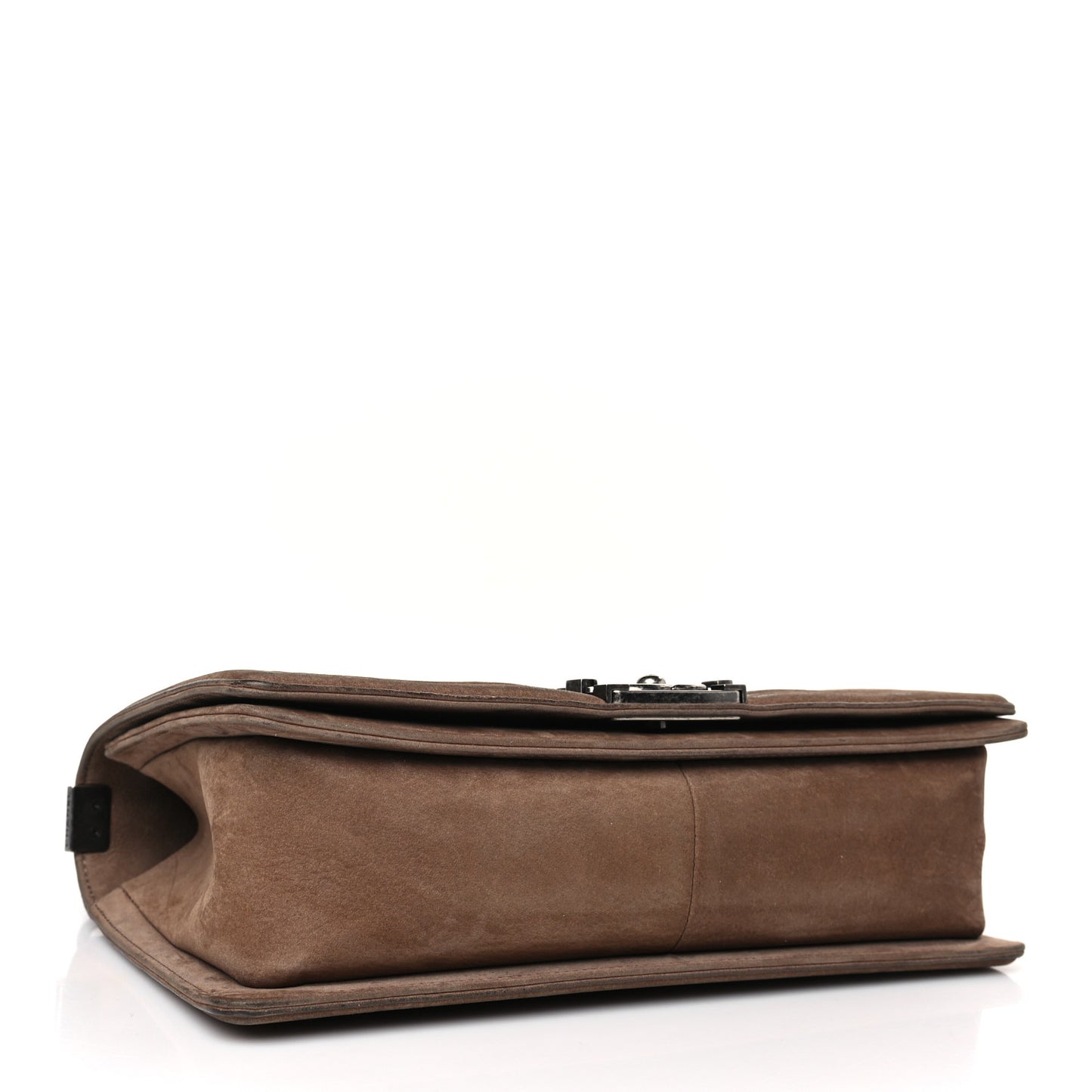 Nubuck Chevron Quilted New Medium Boy Flap Brown