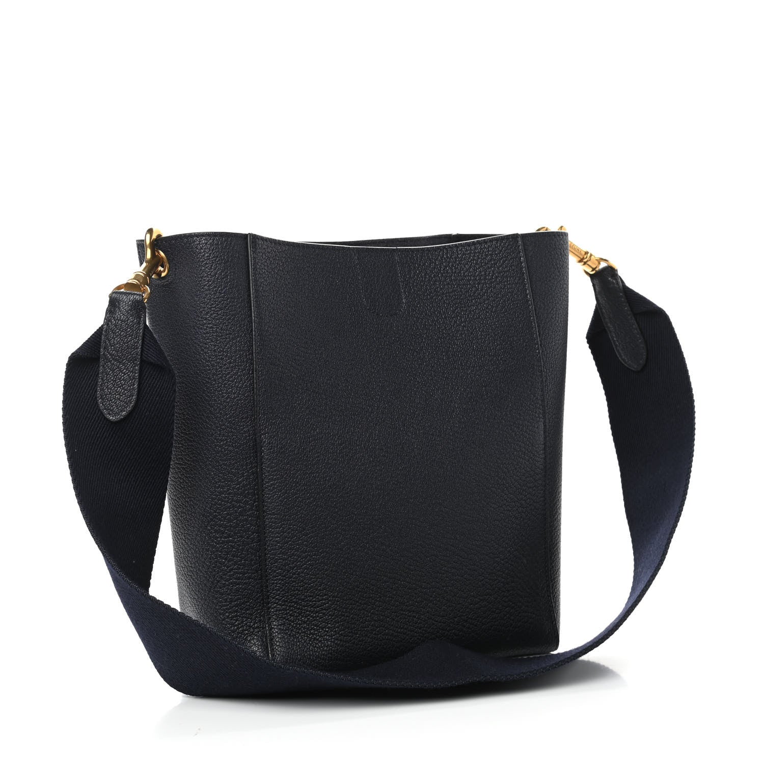 Celine Soft Grained Calfskin Small Sangle Bucket Bag Navy 3 of 9