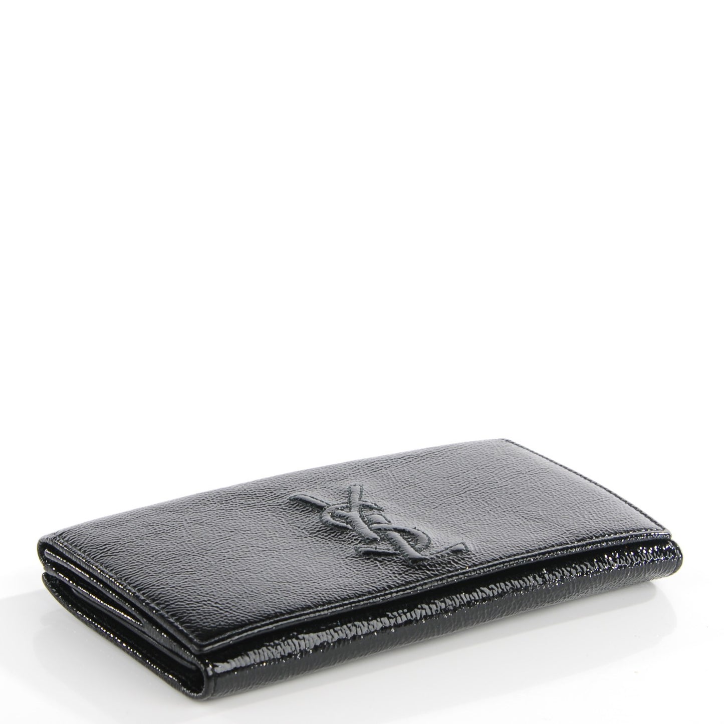 Textured Patent Belle de Jour Wallet Black