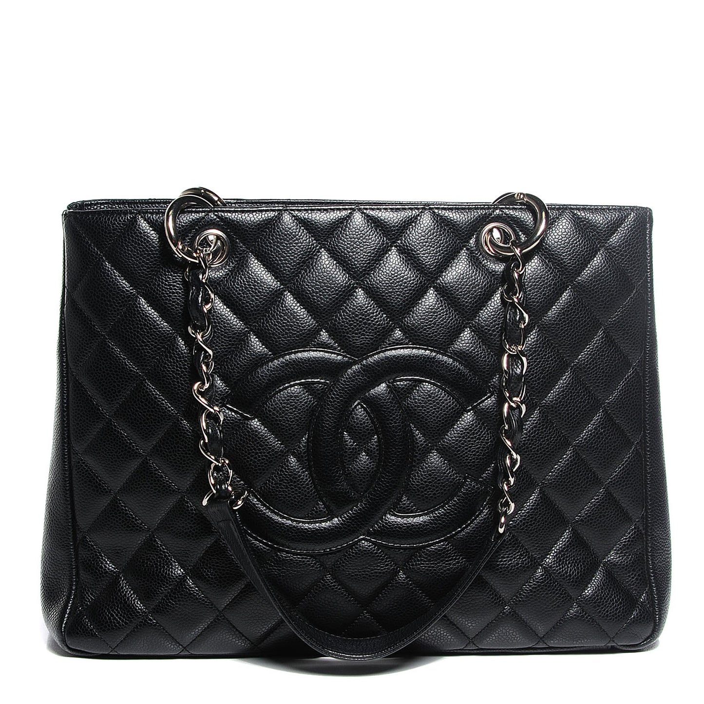 Caviar Quilted Grand Shopping Tote GST Black