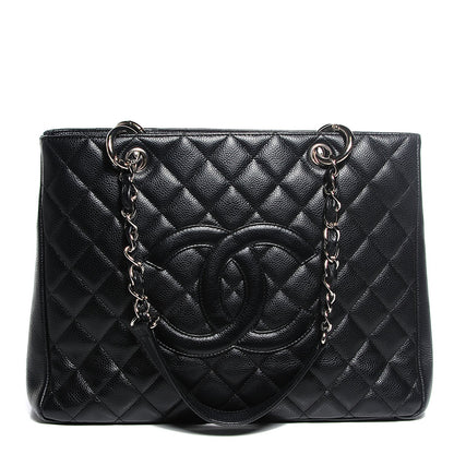 Chanel Caviar Quilted Grand Shopping Tote GST Black 1 of 7