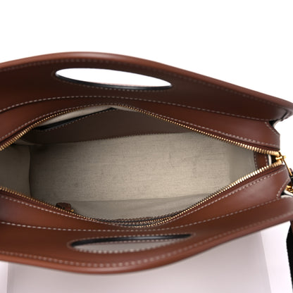 Burberry Canvas Smooth Calfskin Two Tone Small Pocket Bag Natural Malt Brown 5 of 16
