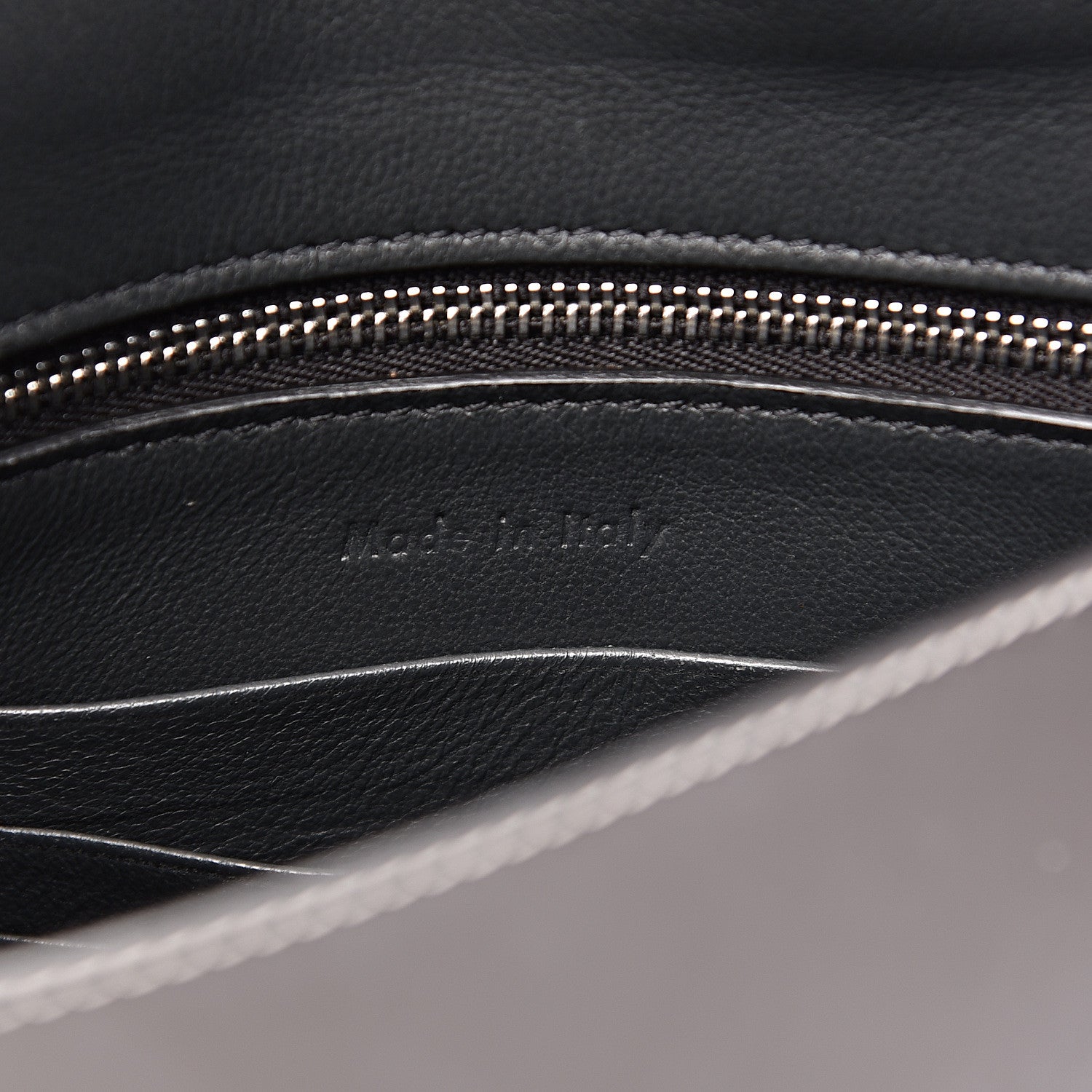 Celine Glazed Calfskin Small Bi-Color Trotteur Dark Grey 6 of 11