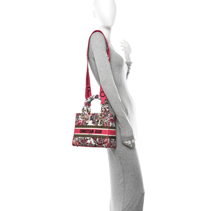 Christian Dior Canvas Embroidered Butterfly Print Medium Lady D-Lite Multicolor 2 of 11