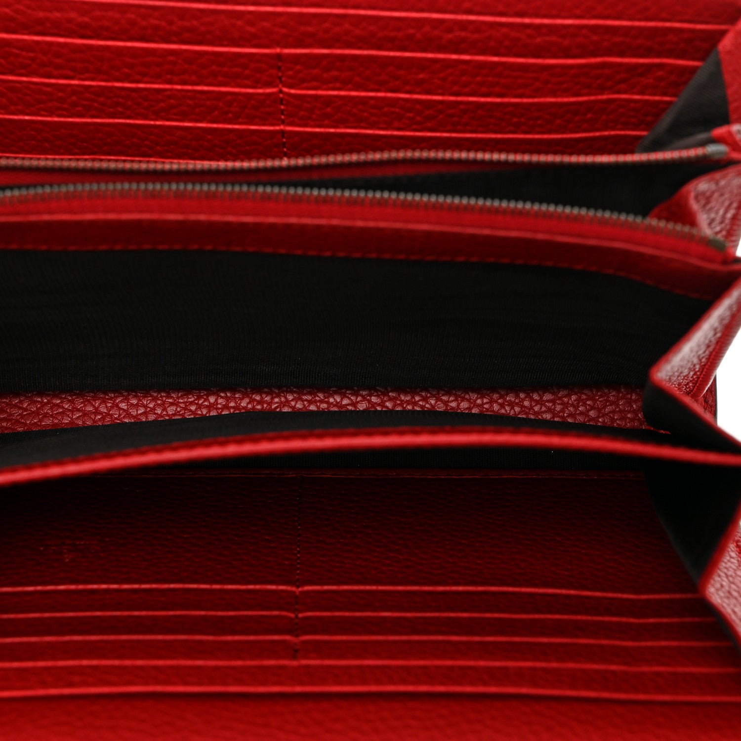 Gucci Calfskin GG Marmont Chain Wallet Vulcanic Red 5 of 10