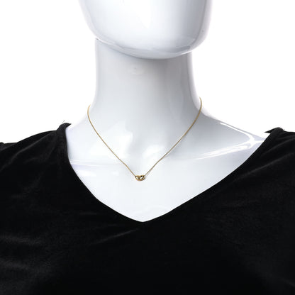 Tiffany 18K Yellow Gold 9mm Elsa Peretti Bean Pendant Necklace 2 of 7