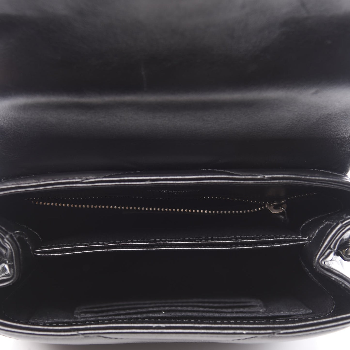 Calfskin Y Quilted Monogram Toy Loulou Crossbody Bag Black