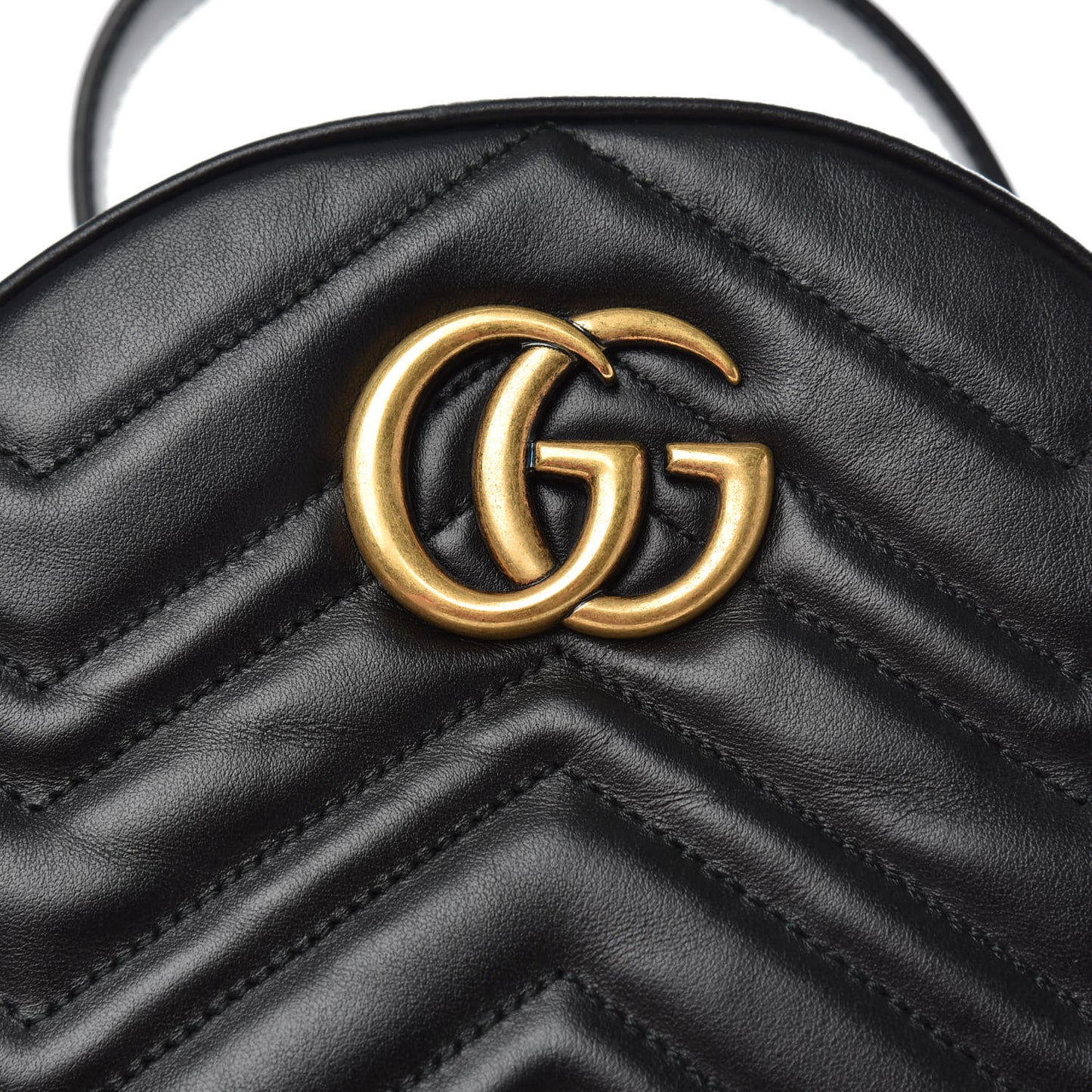 Calfskin Matelasse GG Marmont Backpack Black