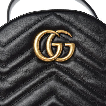 Gucci Calfskin Matelasse GG Marmont Backpack Black 7 of 9