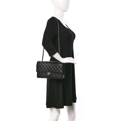 Chanel Caviar Quilted Medium Double Flap Black 2 of 10