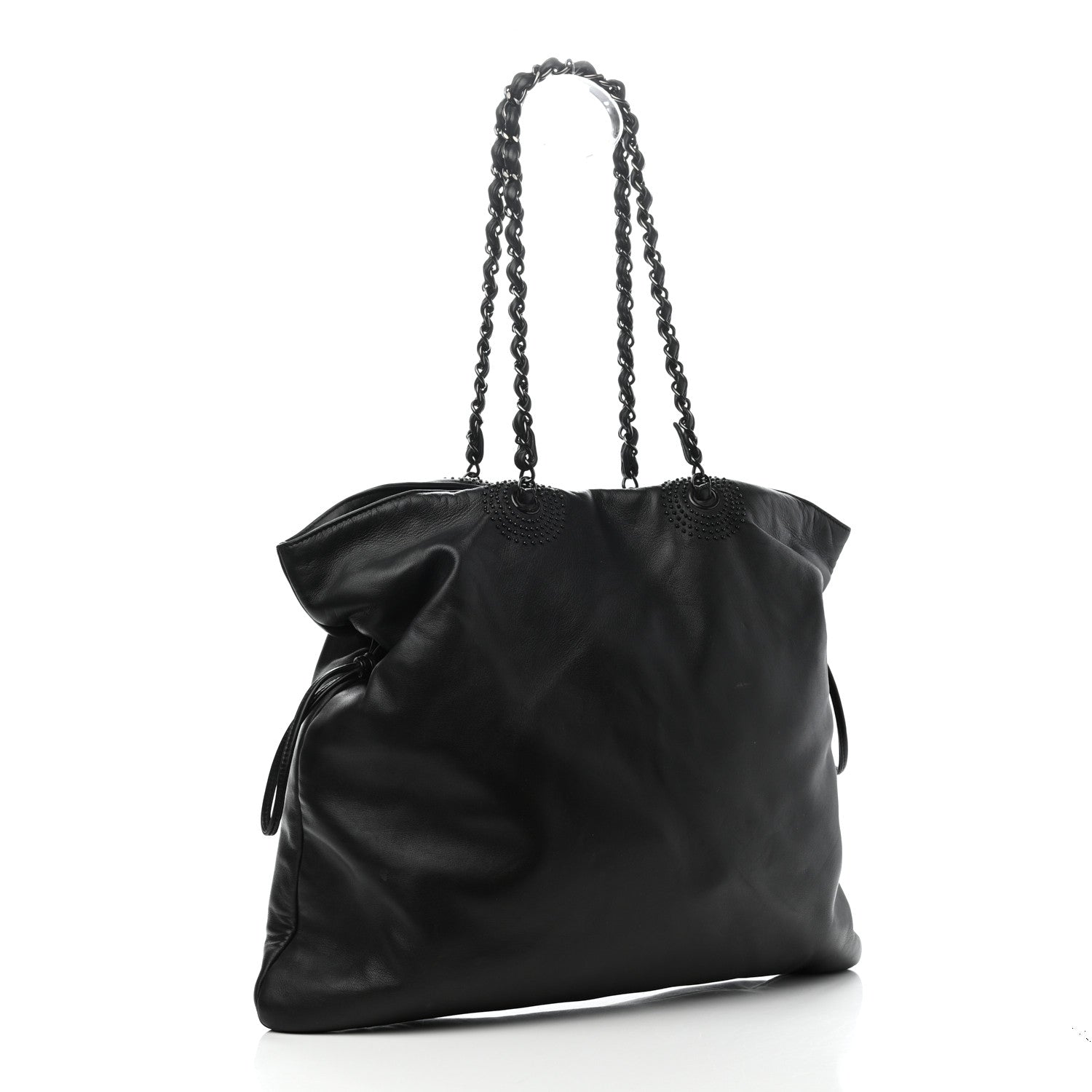 Chanel Lambskin CC Studded Bonbons Tote Black 3 of 9