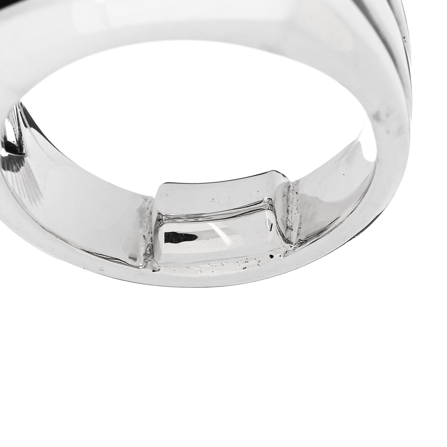 Sterling Silver Black Onyx Beveled Streamline Signet Ring 60 9