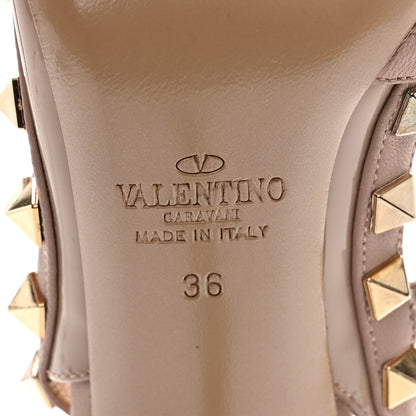 Valentino Garavani Patent Nappa Rockstud Ankle Strap 100mm Pumps 36 Poudre 7 of 9