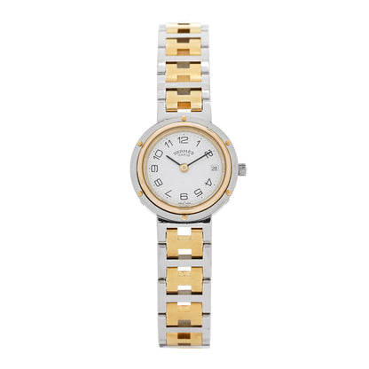 Hermes Stainless Steel 24mm Clipper Quartz Watch Gold 1 of 4